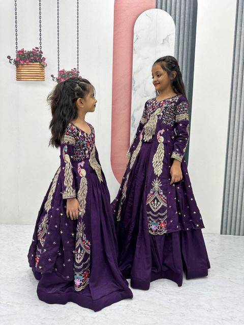 Pc 528 Vichitra Purple Bulk kids clothing suppliers in Kolkata